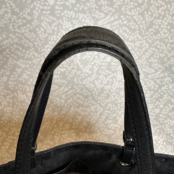 Michael Kors Jet Set Black Signiture Tote MK Logo Silver Logo and Hardware E1403 - Picture 4 of 7